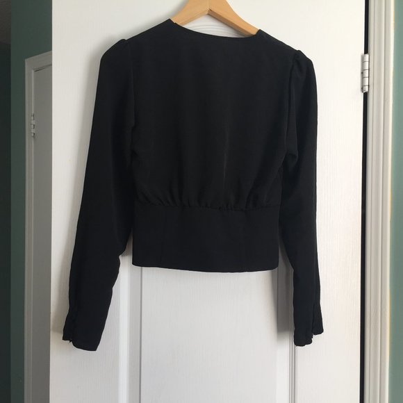 ASOS 40s Style Plunge Blouse - Picture 7 of 11